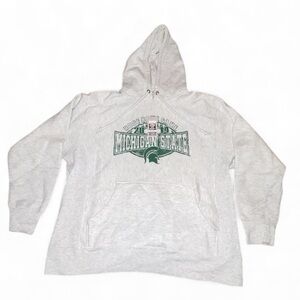 Michigan State Spartans 2014 Rose Bowl Game Light Gray Hoodie Sweatshirt XL